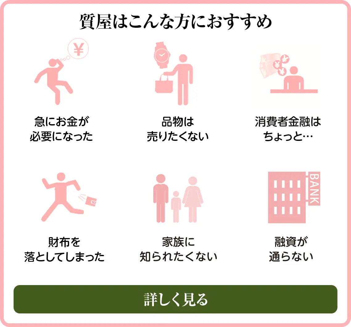 質屋はこんな方におすすめです